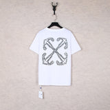 Correct version offow rainbow gradient arrow twill cashew flower graffiti short-sleeved t-shirt