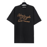 Correct version of spring and summer coconut palm tree short-sleeved series pa angel print couple trendy