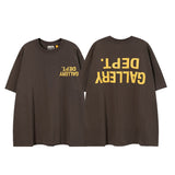 Export american retrog@llery short-sleeved t-shirt boys ins high street loose couple half-sleeved women d