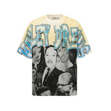 valley washed distressed printed short-sleeved hip-hop loose street t-shirt hooded