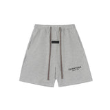 Flocked letter essentials short-sleeved t-shirt hip-hop half-sleeved high street fog american shorts