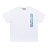 trap gradient letter tiger head short sleeve european and american high street trap star printing t-shirt loose s