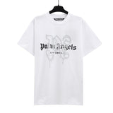 wholesale pa angel coconut tree flame letter logo graffiti paint short-sleeved t-shirt