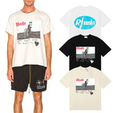 Rhude T Shirts Pentium Horse Printing Cotton Casual Short Sleeve Men and Women