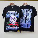 Cough syrup short-sleeved high-quality pure cotton round neck t-shirt fashionprinting breathable short-sleeved summer
