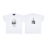 Mopey rich second generation xia loose version beautiful trendy quiet eyes printing round neck short sleeve t-shirt high street