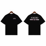 Cross-border wholesale correct version am splash ink flow paint camouflage starry sky graffiti letter short-sleeved high street couple t