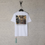 【eu size】authentic off-white print watercolor splatter gradient arrow graffiti ow short sleeve couple tee