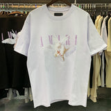 Wholesale amri little angel crane peace bird digital gradient letter logo couple's short set