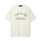 Fog icon double line essentials american high street summerloose couple short sleeve trendy heavy weight t-shirt