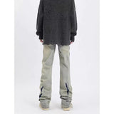 Unisex Jeans Zipper Jeans Vintage Summer Ripped Pants