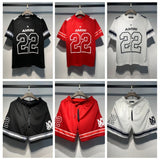Amri short-sleeve t-shirt, numbered jersey, soccer uniform, mesh athletic casual shorts