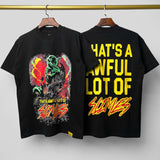 Cough syrup short-sleeved high-quality pure cotton round neck t-shirt fashionprinting breathable short-sleeved summer