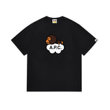 Cross-border wholesale summer classic ape camo lightning print cotton short sleeve t-shirt