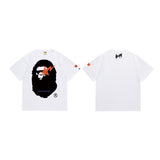 B@pe tshirtsssummertrendy ape head little monkey camouflage couple short sleeve round neck t-shirt men