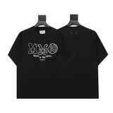 Mm series export wholesale margiela simple style digital four-corner mark couple short-sleeved t-shirtpure cotton high quality