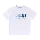 Factory direct trapstar rainbow letter gradient towel embroidery short sleeve t-shirt & fog high street shorts set