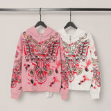 American valley washed distressed printing short-sleeved t-shirt valeforever hoodie sweatshirt long