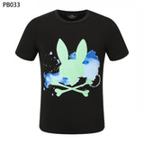 Psy wholesale american cho bunt-shirt colorful skull rabbit gradient letterprintingcouple short