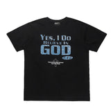 Erd rich second generation loose version american trend quiet eye printing round neck short sleeve t-shirt couple outfit