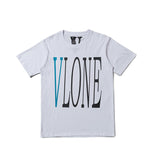 Wang yibo lne short-sleeved big v reflective hot diamond devil angel couple outfit loose