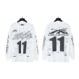american trend high quality loose t-shirt pure cotton front and rear high-definition printing casualcoupletrendy short sleeves