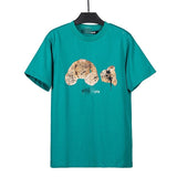 Correct version of pa beheaded bear short sleeve palm tree high street ins teddy bear shark love