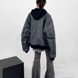 Unisex Baseball Jersey Winter PU Jacket