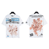 Hs-f summer collection: fog high street washed & distressed heavyweight crew neck graphic tee - couple's style