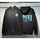 Amri splash ink flowing paint starry sky crack letter logo unicorn arm hoodie sweatshirt couple wear long sleeves