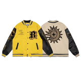 Unisex Baseball Jersey Sun,Moon,Earth Elements Embroidered Baseball Uniform