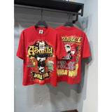 American asaali character print short sleeve t-shirt & trendy shorts set - summer collection