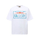 Gallery european and american couple wear plus size fried color washed short-sleeved t-shirt youth tee