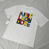 Aime leon dore color block letter high street loose short sleeve t-shirt hoodie long sleeve