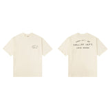American retro gallery dept. letter print oversized double gauze pure cotton short sleeve t-shirt