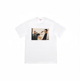 Wholesale export sup streetwear letter print 100% cotton t-shirt - relaxed fit, crew neck, short sleeve