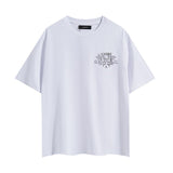 Wholesale foreign trade amir washed distressed tiger head number & letter logo short sleeve t-shirt