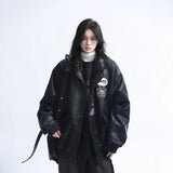 Unisex Baseball Jersey PU Leather Jacket Baseball Jacket