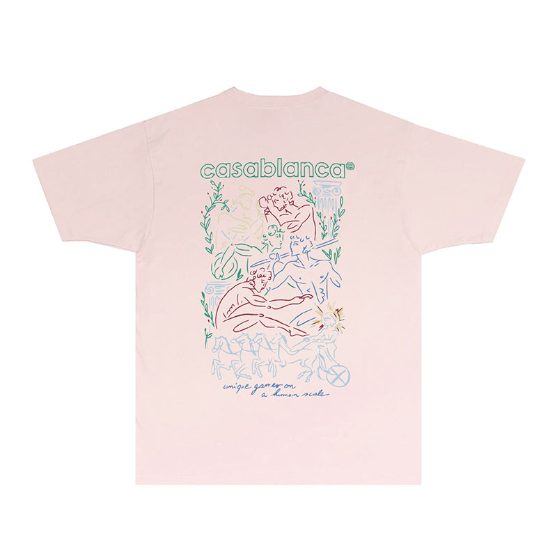 Casablanca T Shirts Fashion Print Street