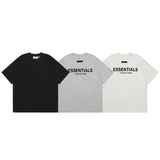 Flocked letter essentials short-sleeved t-shirt hip-hop half-sleeved high street fog american shorts