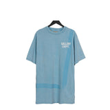 American retro gallery dept. letter print oversized double gauze pure cotton short sleeve t-shirt