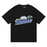Cross-border foreign trade wholesale trapstar gradient letter ts tiger head printing short-sleeved couple loose high street