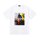 Purple br@nd comfy basics letter logo printing short-sleeved fog american street t-shirt