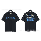 American classic series high street gall retro basic letter d print short sleeve t-shirt