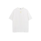 Ac letter print high street washed distressed vintage oversized short sleeve couple t-shirt