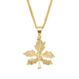 Jewelry Hip Hop 'Hemp Leaf ' Necklace rapper Cannabis