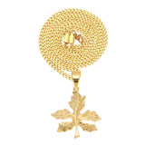 Jewelry Hip Hop 'Hemp Leaf ' Necklace rapper Cannabis