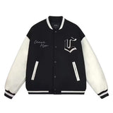 Unisex Baseball Jersey Embroidered Alphabet Baseball Jacket Jacket