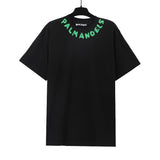 Correct version of pa beheaded bear short sleeves palm tree high street bat sleeves big logo letter on the back