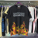 Wholesale american retrosatoshi hot diamond letters ripped washed distressedloose short sleeve t-shirt